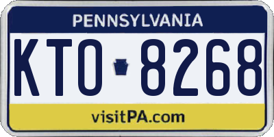PA license plate KTO8268