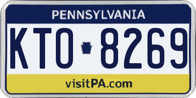 PA license plate KTO8269