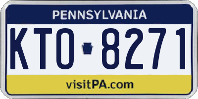 PA license plate KTO8271