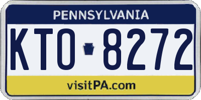 PA license plate KTO8272