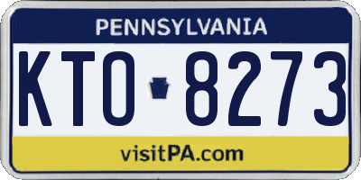 PA license plate KTO8273