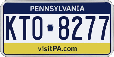 PA license plate KTO8277