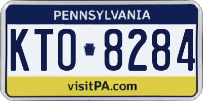 PA license plate KTO8284