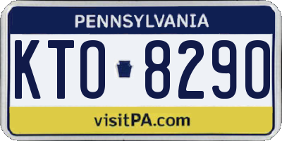 PA license plate KTO8290