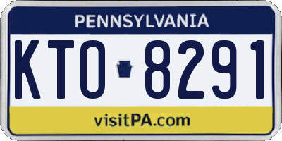 PA license plate KTO8291
