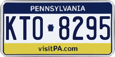 PA license plate KTO8295