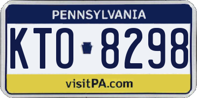 PA license plate KTO8298