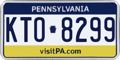 PA license plate KTO8299