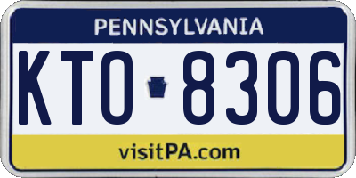 PA license plate KTO8306