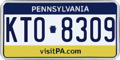 PA license plate KTO8309