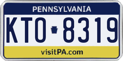 PA license plate KTO8319
