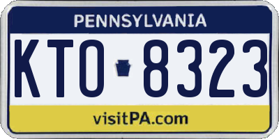 PA license plate KTO8323