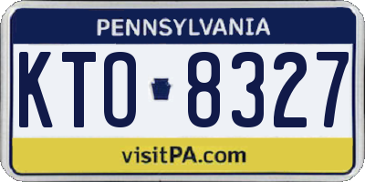 PA license plate KTO8327