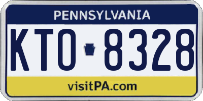 PA license plate KTO8328