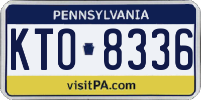 PA license plate KTO8336