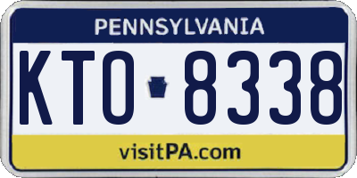 PA license plate KTO8338