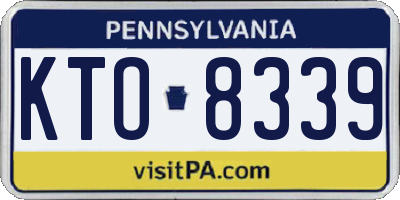 PA license plate KTO8339