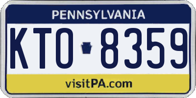 PA license plate KTO8359