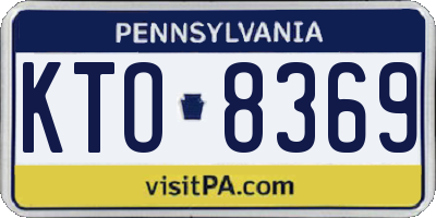 PA license plate KTO8369