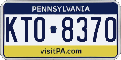 PA license plate KTO8370