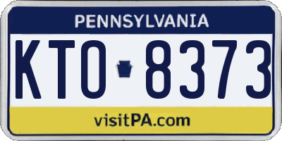 PA license plate KTO8373