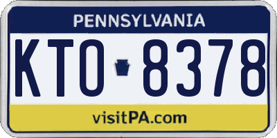 PA license plate KTO8378