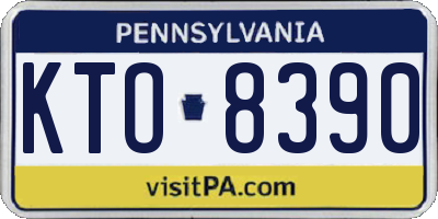 PA license plate KTO8390