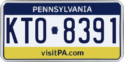 PA license plate KTO8391