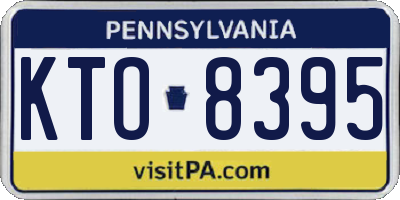 PA license plate KTO8395