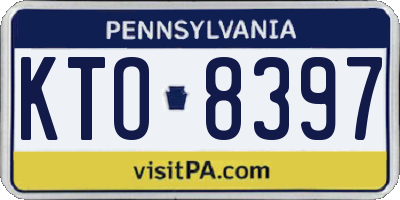 PA license plate KTO8397
