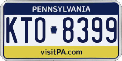 PA license plate KTO8399