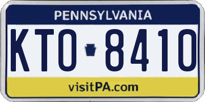 PA license plate KTO8410
