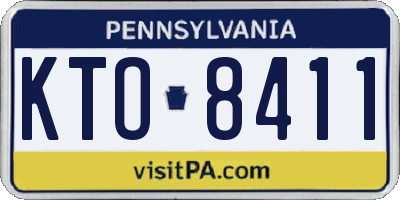 PA license plate KTO8411