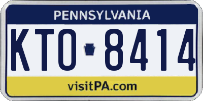 PA license plate KTO8414