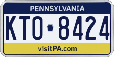 PA license plate KTO8424