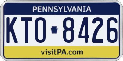 PA license plate KTO8426