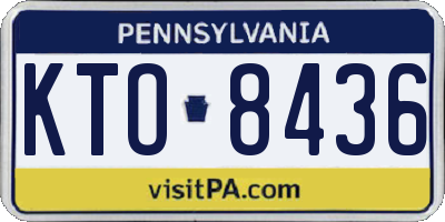 PA license plate KTO8436