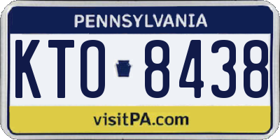 PA license plate KTO8438