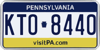 PA license plate KTO8440