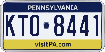 PA license plate KTO8441