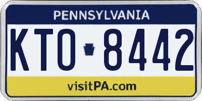 PA license plate KTO8442