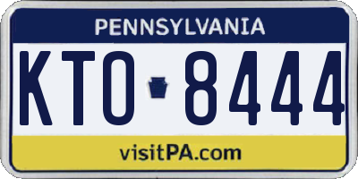 PA license plate KTO8444