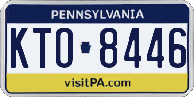 PA license plate KTO8446