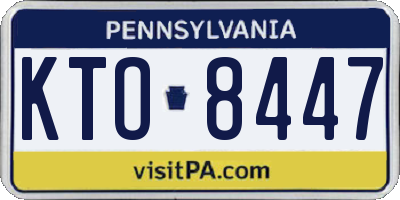 PA license plate KTO8447