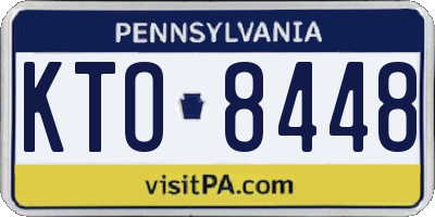 PA license plate KTO8448