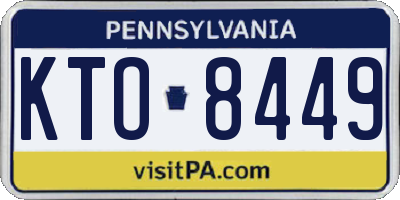 PA license plate KTO8449