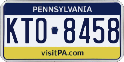 PA license plate KTO8458