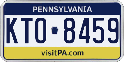 PA license plate KTO8459