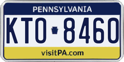 PA license plate KTO8460