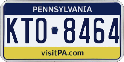 PA license plate KTO8464